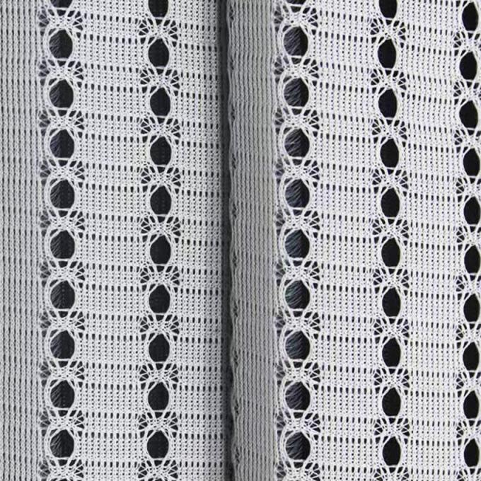 320gsm 75D قطعة من النسيج الشبكة المسافة خفيفة الوزن البوليستر الشبكة النسيج للملابس الرياضية 1